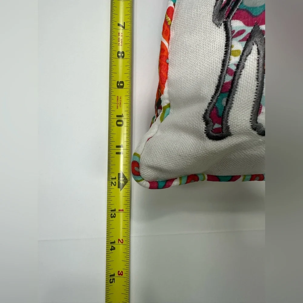 NWT Mirage Multicolor Three Girrafes Applique 12 in. x 24 in. Throw Pillow